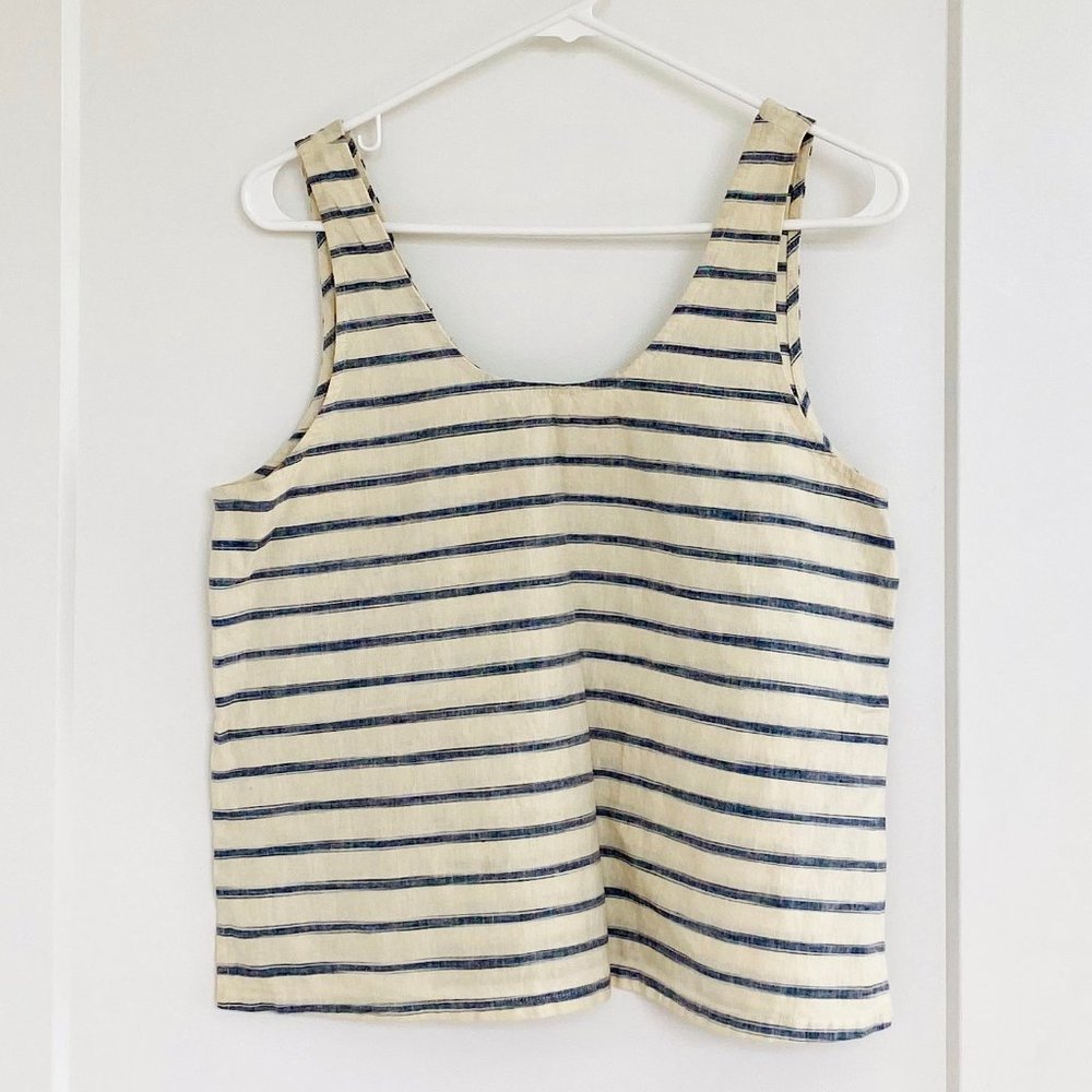 Madewell Morena Stripe Linen Cotton Tank